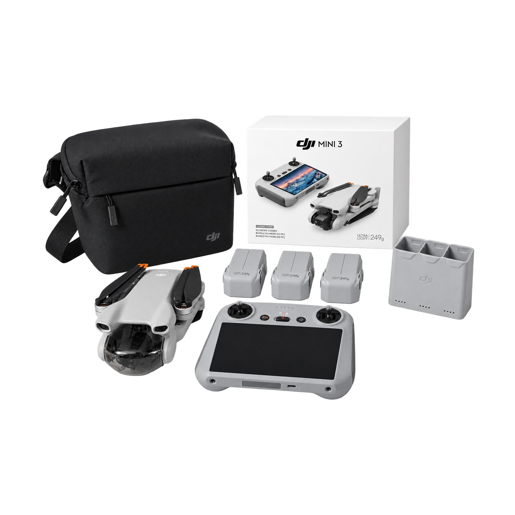 DJI - MINI3 Pack Fly More Combo avec RC1 ***RECONDITIONNÉ
